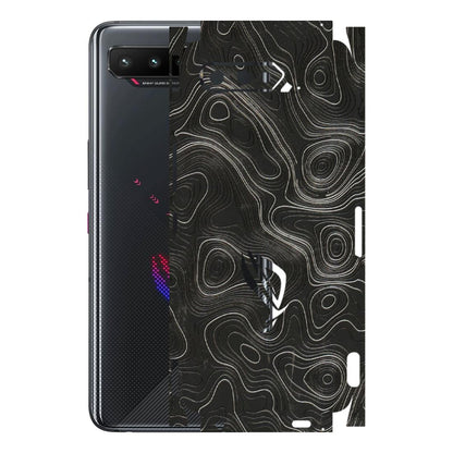 ASUS Phone Skins (All Models) - Abstract White Line Map - 3D Embossed Finish (L-269) Asus ROG Phone 5