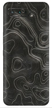 ASUS Phone Skins (All Models) - Abstract White Line Map - 3D Embossed Finish (L-269) Asus ROG Phone 5