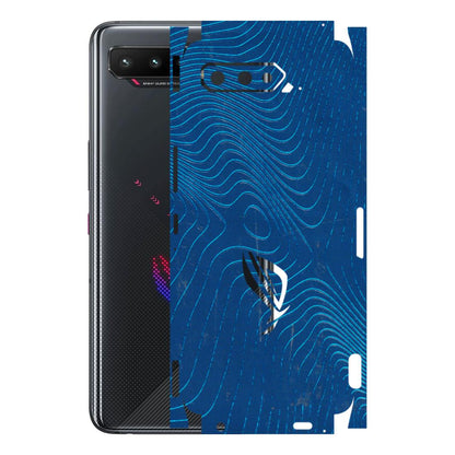 ASUS Phone Skins (All Models) - Abstract Blue Line Map - 3D Embossed Finish (L-272) Asus ROG Phone 5