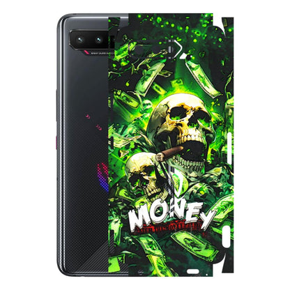 ASUS Phone Skins (All Models) - Skull Money - 3D Embossed Finish (L-303) Asus ROG Phone 5