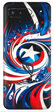 ASUS Phone Skins (All Models) - Captain America Logo - 3D Embossed Finish (L-307) Asus ROG Phone 5