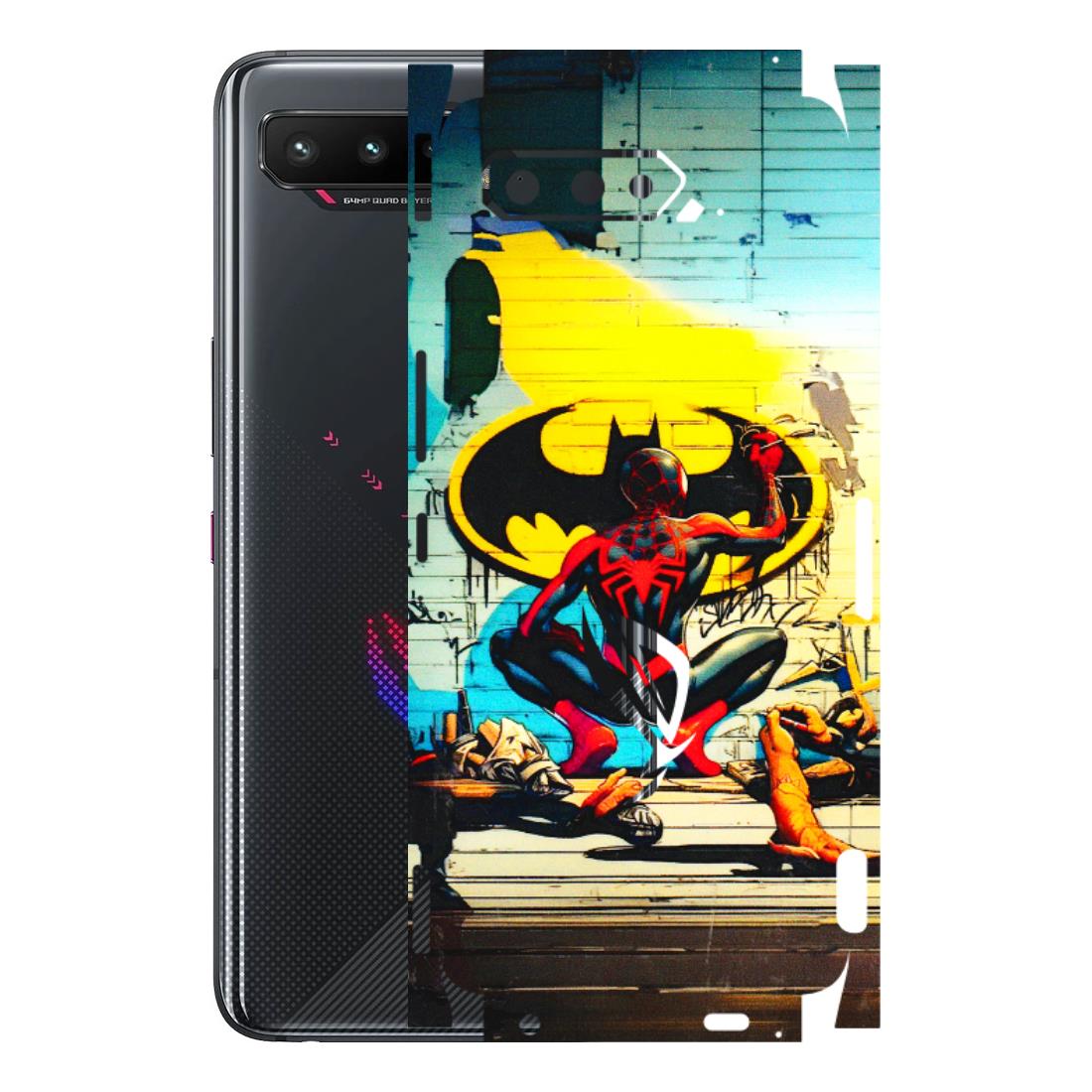 ASUS Phone Skins (All Models) - New Spiderman Bat Logo - 3D Embossed Finish (L-309) Asus ROG Phone 5