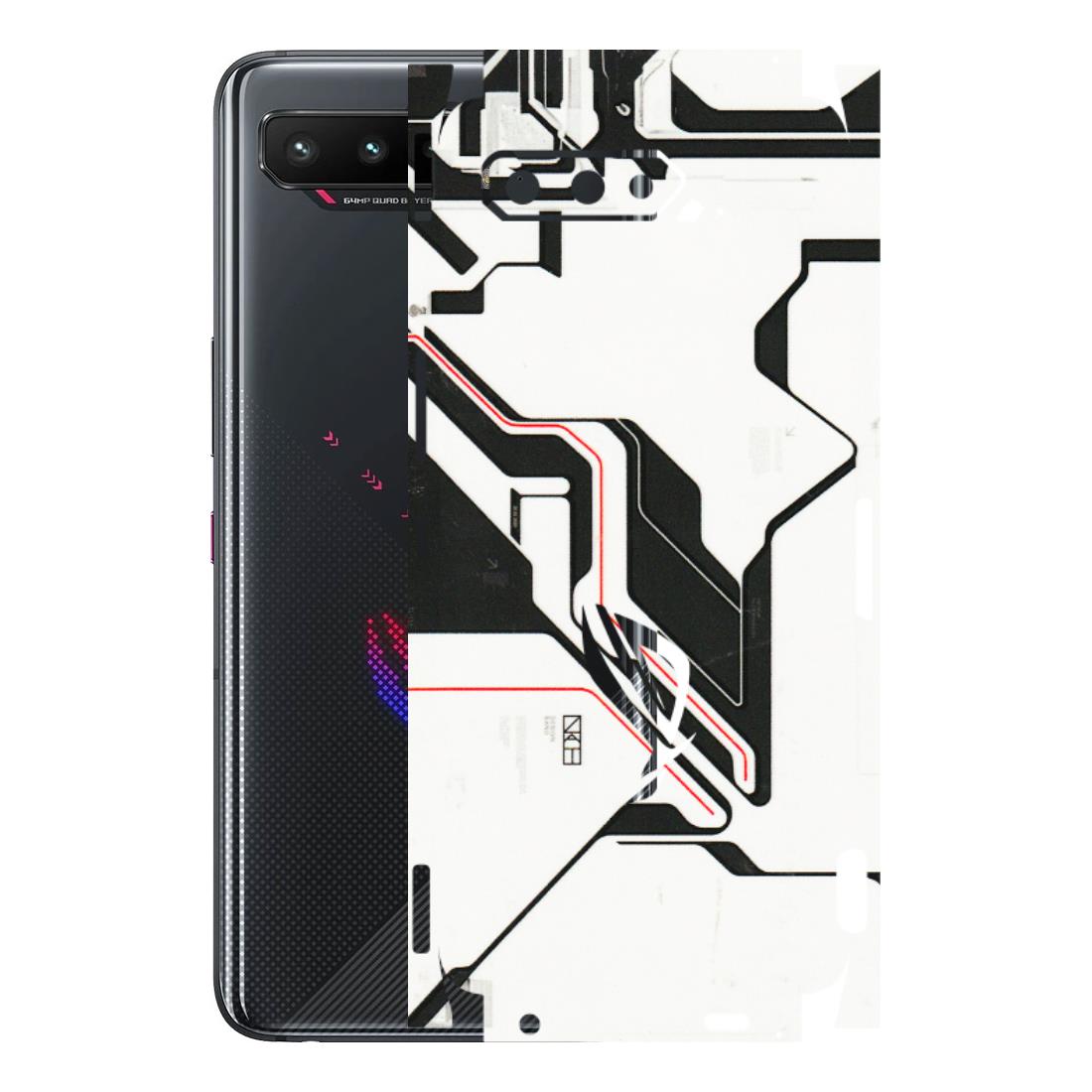 ASUS Phone Skins (All Models) - White Techy Logo - 3D Embossed Finish (L-312) Asus ROG Phone 5