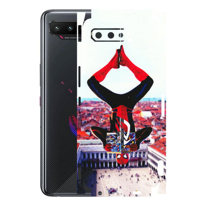 ASUS Phone Skins (All Models) - Spiderman Hanging - 3D Embossed Finish (L-53) Asus ROG Phone 5