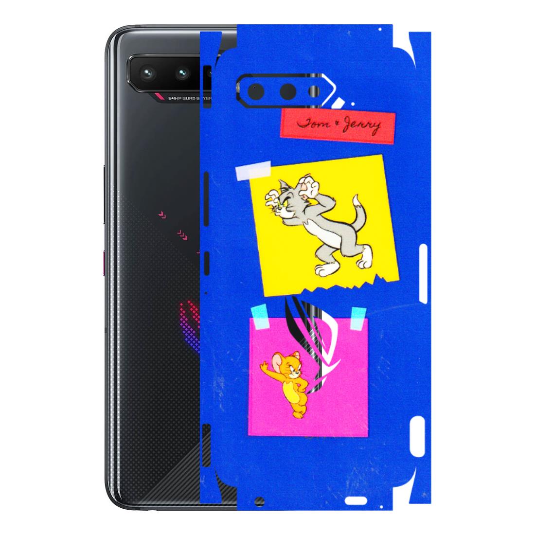 ASUS Phone Skins (All Models) - Tom N Jerry Sticky Notes - 3D Embossed Finish (L-88) Asus ROG Phone 5