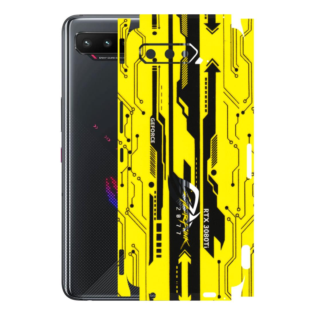 ASUS Phone Skins (All Models) - Yellow Cyberpunk - 3D Embossed Finish (L-93) Asus ROG Phone 5
