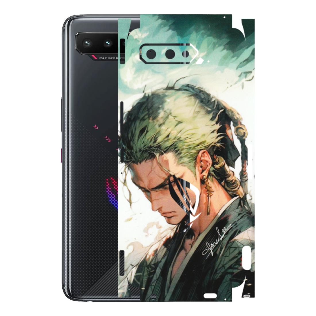 ASUS Phone Skins (All Models) - New Roronoa Zoro One Picece Anime - Matte Finish (M-140) Asus ROG Phone 5
