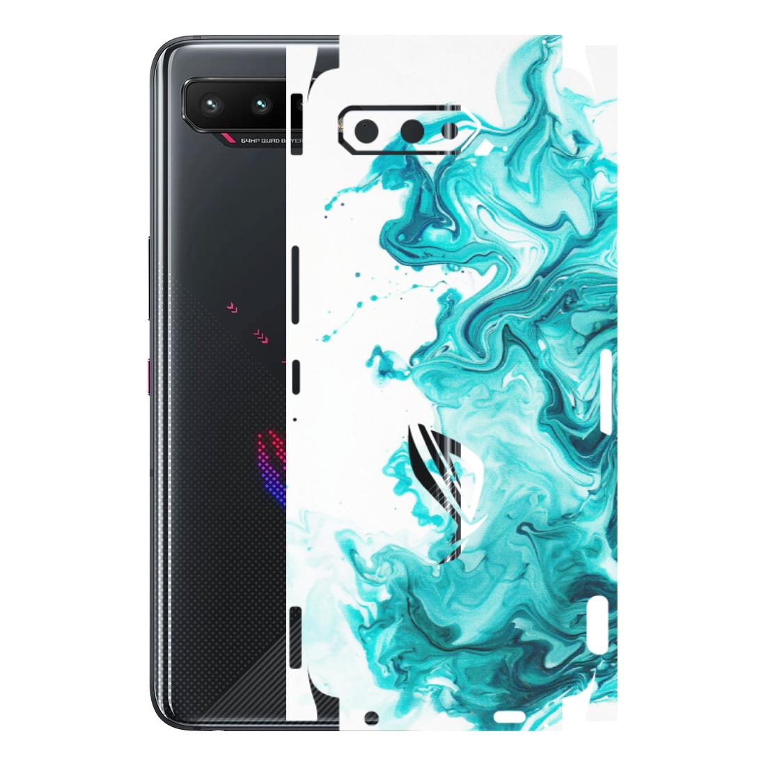 ASUS Phone Skins (All Models) - Sky Blue Abstract Colour - Matte Finish (M-146) Asus ROG Phone 5