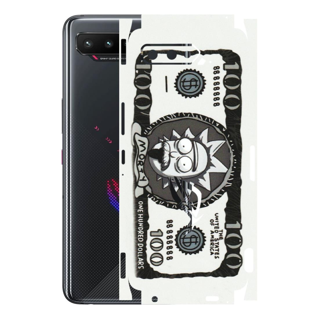 ASUS Phone Skins (All Models) - Rick And Morty Hundred Dollar Anime - Matte Finish (M-161) Asus ROG Phone 5