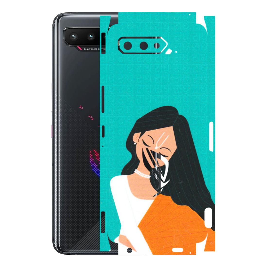 ASUS Phone Skins (All Models) - Radhe Radhe With Hindu Symbol - Matte Finish (M-164) Asus ROG Phone 5