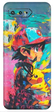 ASUS Phone Skins (All Models) - Ash & Pikachu - Matte Finish (M-26) Asus ROG Phone 5