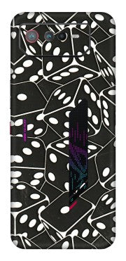 ASUS Phone Skins (All Models) - Big Black Dices - 3D Embossed Finish (L-106) Asus ROG Phone 6 (5G)