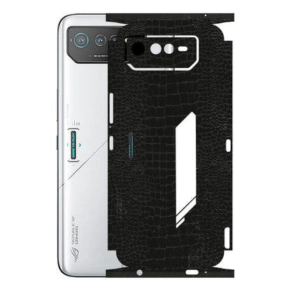 ASUS Phone Skins (All Models) - Snake Leather Black - 3D Embossed Finish (L-107) Asus ROG Phone 6 (5G)