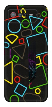ASUS Phone Skins (All Models) - Black Shapes - 3D Embossed Finish (L-131) Asus ROG Phone 6 (5G)