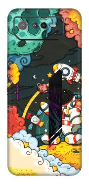 ASUS Phone Skins (All Models) - Astronauts & Spaceship - 3D Embossed Finish (L-145) Asus ROG Phone 6 (5G)