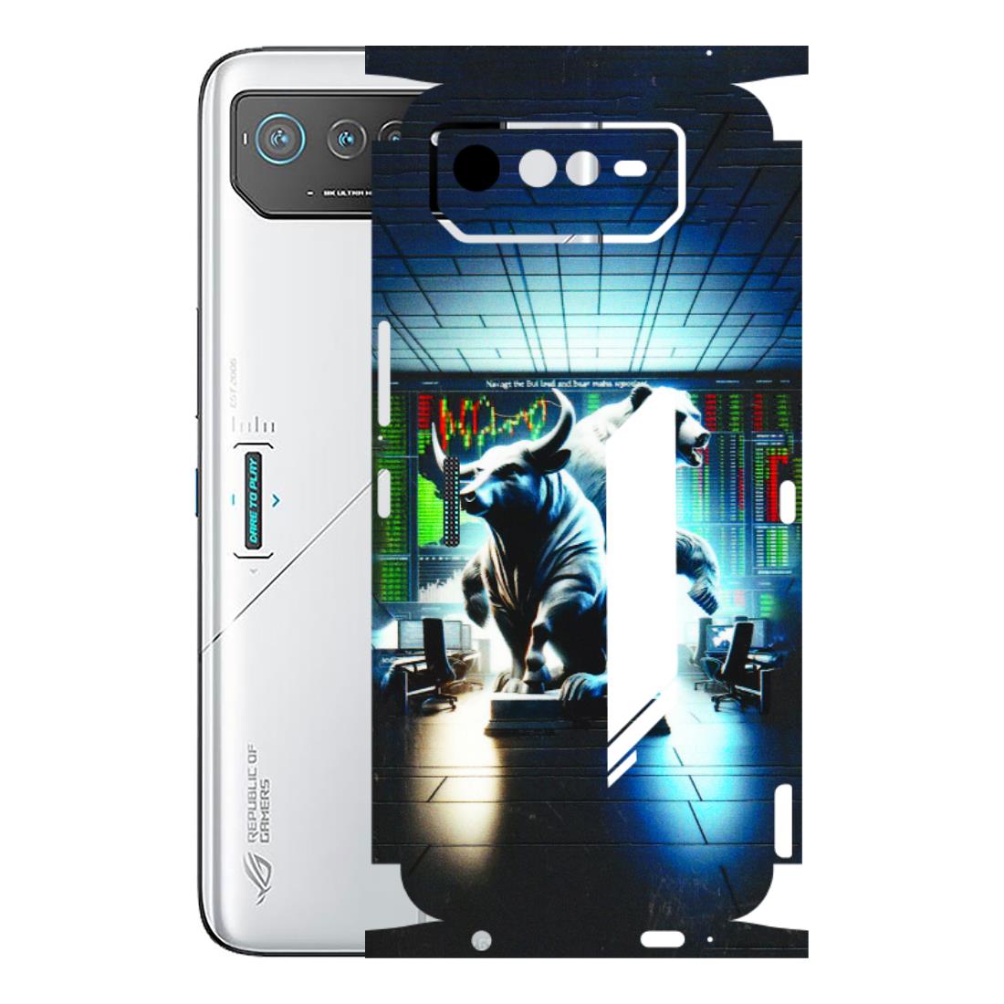 ASUS Phone Skins (All Models) - Stock Market Sensex Bear vs Bulls - 3D Embossed Finish (L-15) Asus ROG Phone 6 (5G)
