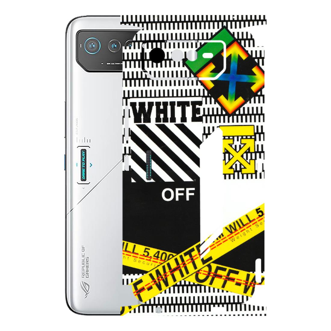 ASUS Phone Skins (All Models) - White Off Abstract - 3D Embossed Finish (L-172) Asus ROG Phone 6 (5G)