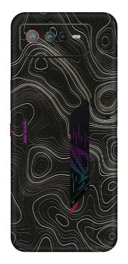 ASUS Phone Skins (All Models) - Black Swirl - 3D Embossed Finish (L-196) Asus ROG Phone 6 (5G)