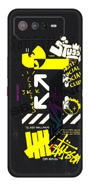 ASUS Phone Skins (All Models) - Anti Social Graffiti - 3D Embossed Finish (L-198) Asus ROG Phone 6 (5G)