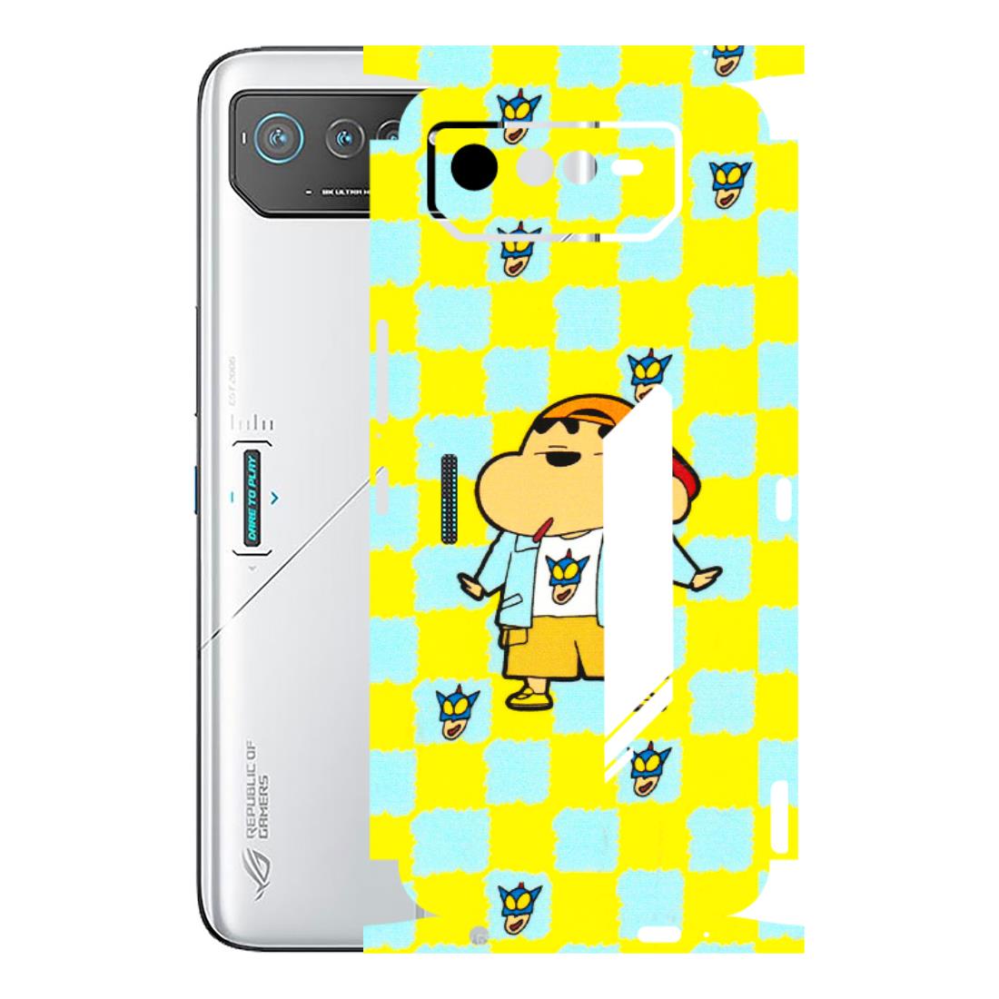 ASUS Phone Skins (All Models) - Yellow Blue Shinchan Cute - 3D Embossed Finish (L-221) Asus ROG Phone 6 (5G)