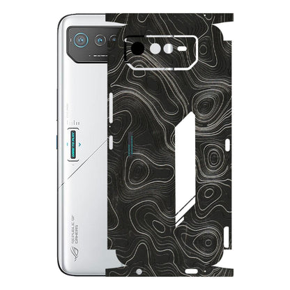 ASUS Phone Skins (All Models) - Abstract White Line Map - 3D Embossed Finish (L-269) Asus ROG Phone 6 (5G)