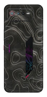 ASUS Phone Skins (All Models) - Abstract White Line Map - 3D Embossed Finish (L-269) Asus ROG Phone 6 (5G)