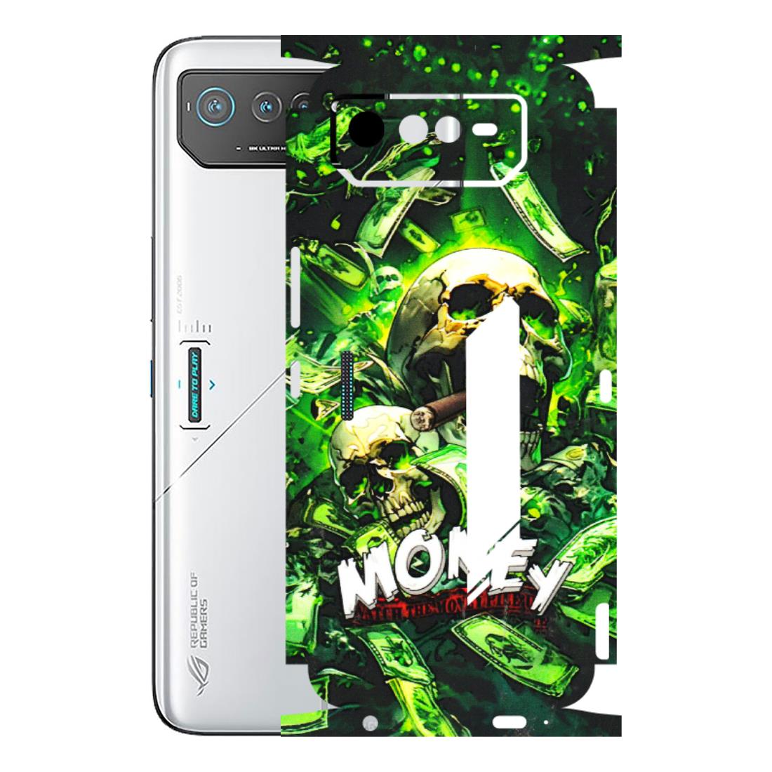 ASUS Phone Skins (All Models) - Skull Money - 3D Embossed Finish (L-303) Asus ROG Phone 6 (5G)