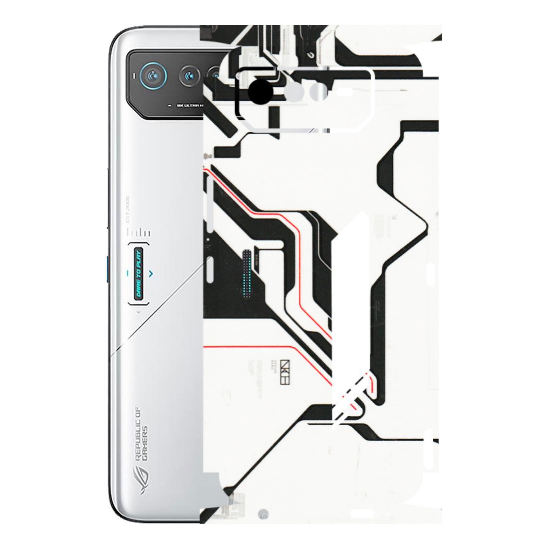 ASUS Phone Skins (All Models) - White Techy Logo - 3D Embossed Finish (L-312) Asus ROG Phone 6 (5G)