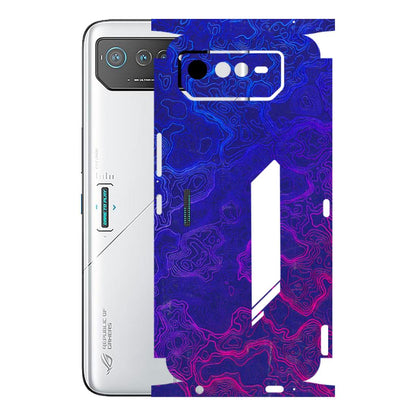 ASUS Phone Skins (All Models) - Purple Ripples Swirl - 3D Embossed Finish (L-314) Asus ROG Phone 6 (5G)