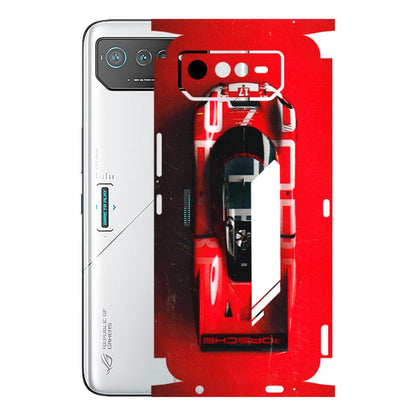 ASUS Phone Skins (All Models) - Red Porsche Car Logo - 3D Embossed Finish (L-315) Asus ROG Phone 6 (5G)