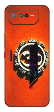 ASUS Phone Skins (All Models) - Aum Shiv Orange - 3D Embossed Finish (L-32) Asus ROG Phone 6 (5G)