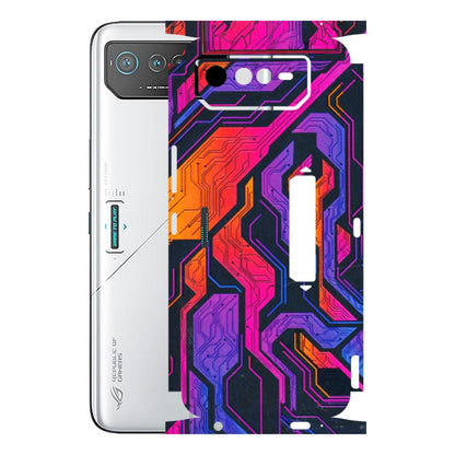 ASUS Phone Skins (All Models) - Tech Circuits Futuristic - 3D Embossed Finish (L-07) Asus ROG Phone 6 PRO (5G)