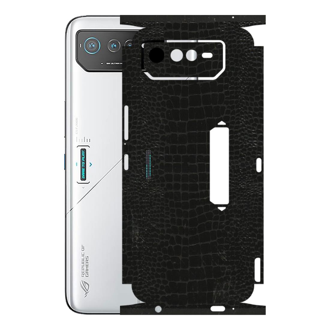 ASUS Phone Skins (All Models) - Snake Leather Black - 3D Embossed Finish (L-107) Asus ROG Phone 6 PRO (5G)