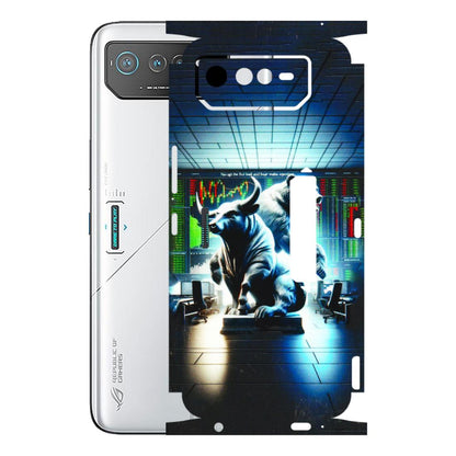ASUS Phone Skins (All Models) - Stock Market Sensex Bear vs Bulls - 3D Embossed Finish (L-15) Asus ROG Phone 6 PRO (5G)