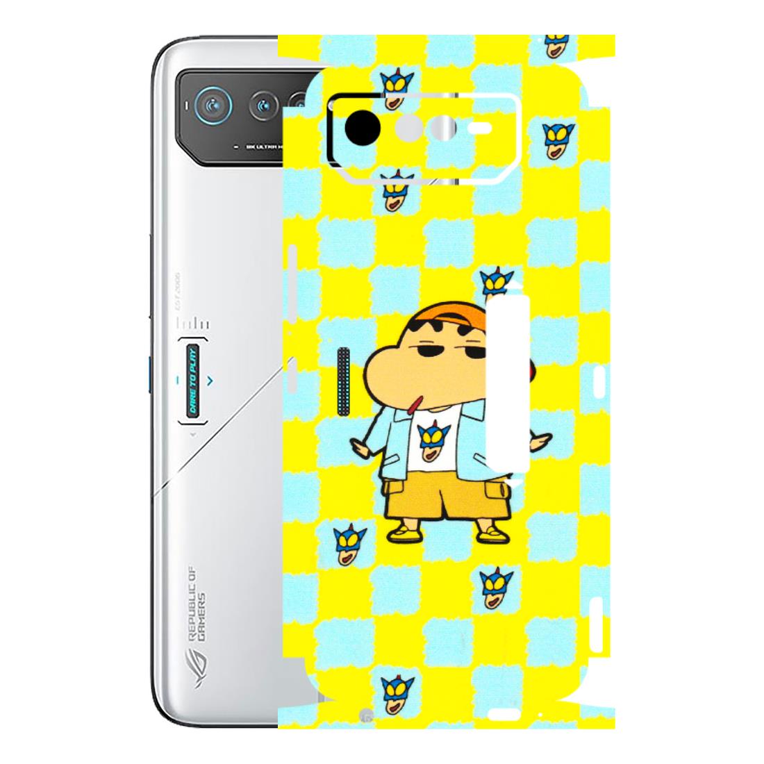 ASUS Phone Skins (All Models) - Yellow Blue Shinchan Cute - 3D Embossed Finish (L-221) Asus ROG Phone 6 PRO (5G)