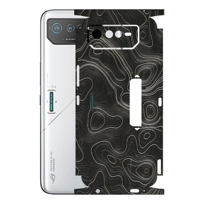 ASUS Phone Skins (All Models) - Abstract White Line Map - 3D Embossed Finish (L-269) Asus ROG Phone 6 PRO (5G)