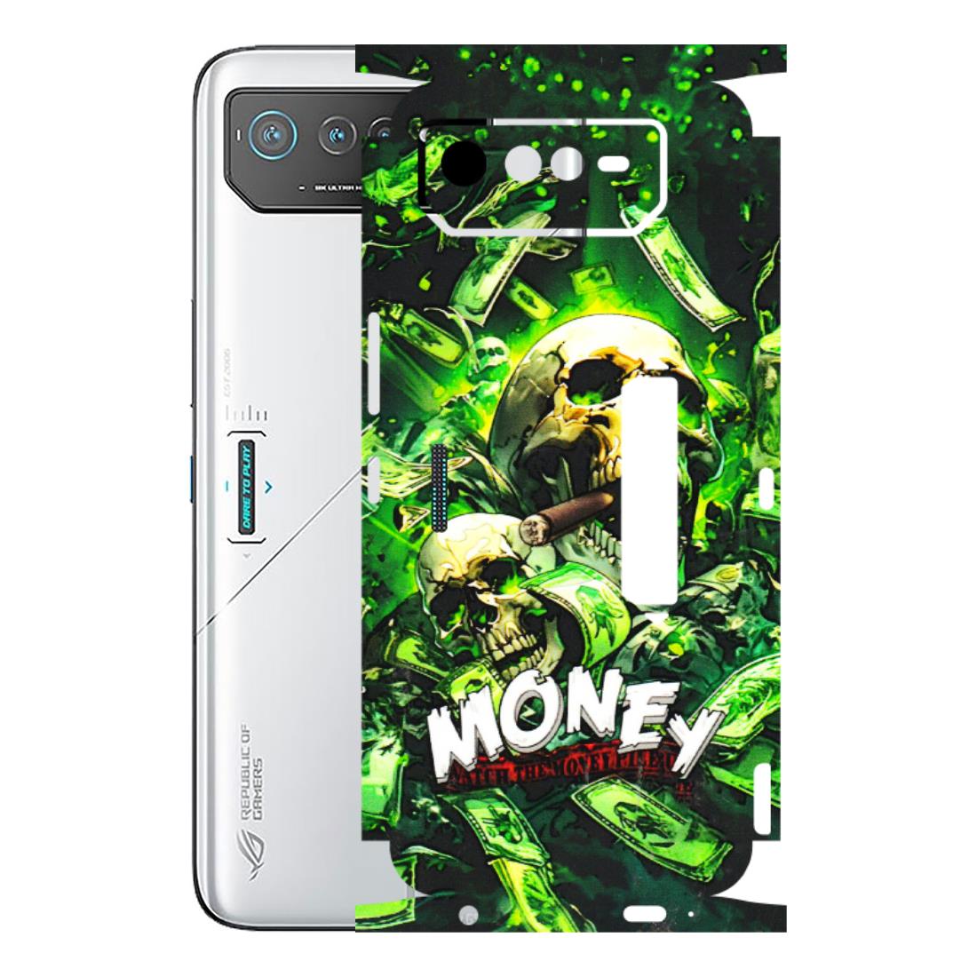 ASUS Phone Skins (All Models) - Skull Money - 3D Embossed Finish (L-303) Asus ROG Phone 6 PRO (5G)