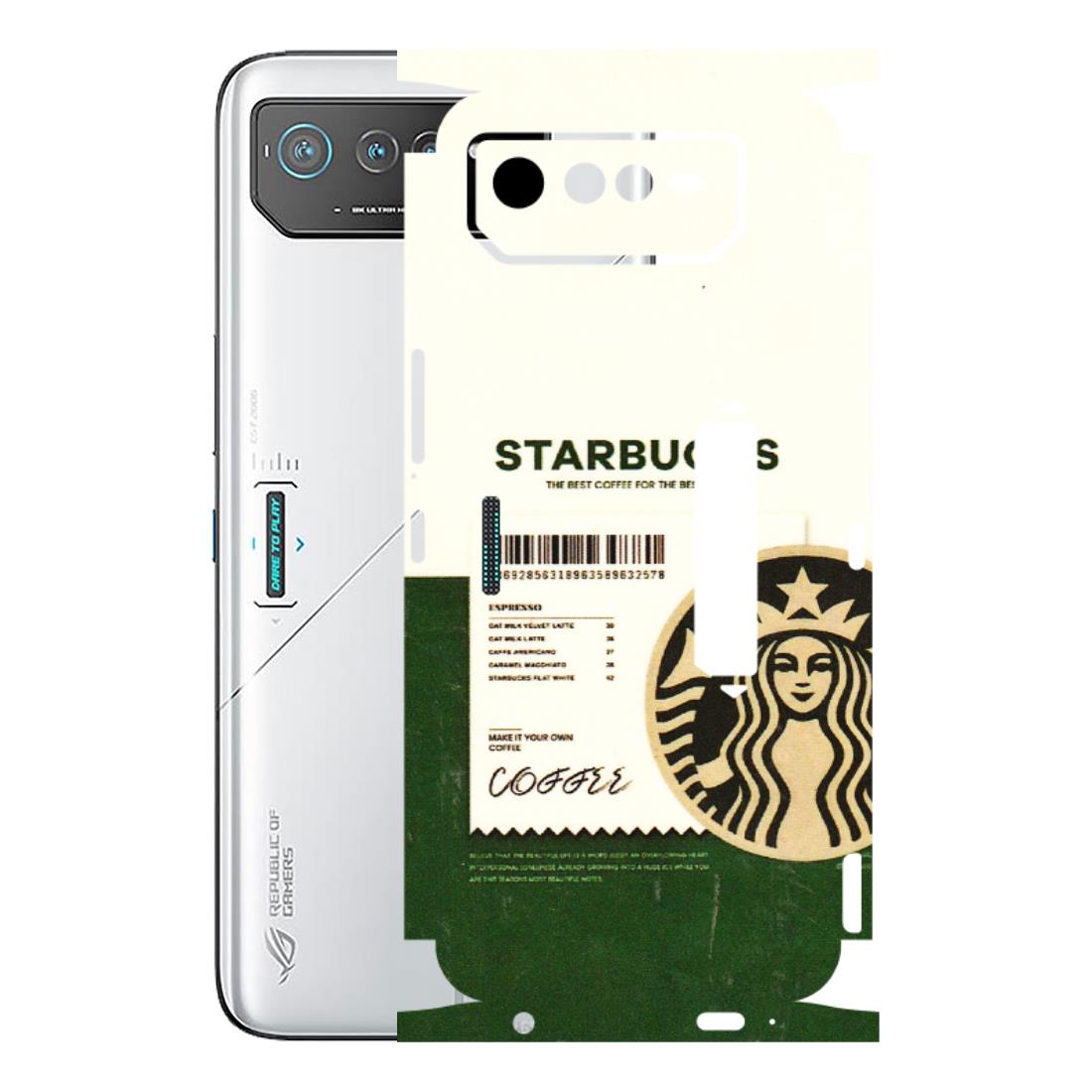 ASUS Phone Skins (All Models) - Starbucks Barcode - 3D Embossed Finish (L-308) Asus ROG Phone 6 PRO (5G)