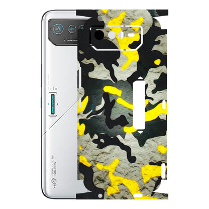 ASUS Phone Skins (All Models) - Yellow Camouflage - 3D Embossed Finish (L-61) Asus ROG Phone 6 PRO (5G)