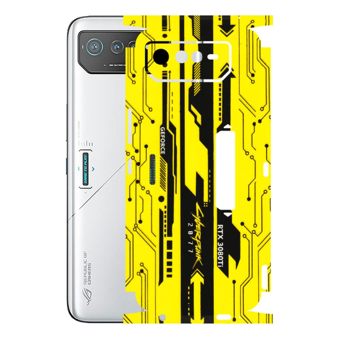 ASUS Phone Skins (All Models) - Yellow Cyberpunk - 3D Embossed Finish (L-93) Asus ROG Phone 6 PRO (5G)