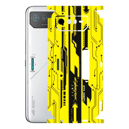 ASUS Phone Skins (All Models) - Yellow Cyberpunk - 3D Embossed Finish (L-93) Asus ROG Phone 6 PRO (5G)