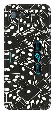 ASUS Phone Skins (All Models) - Big Black Dices - 3D Embossed Finish (L-106) Asus ROG Phone 6 PRO (5G)