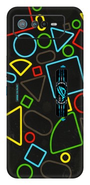 ASUS Phone Skins (All Models) - Black Shapes - 3D Embossed Finish (L-131) Asus ROG Phone 6 PRO (5G)