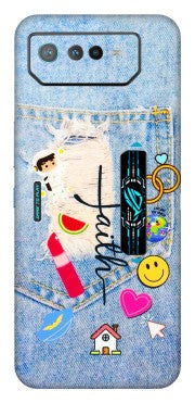 ASUS Phone Skins (All Models) - Denim Jeans Pocket - 3D Embossed Finish (L-134) Asus ROG Phone 6 PRO (5G)
