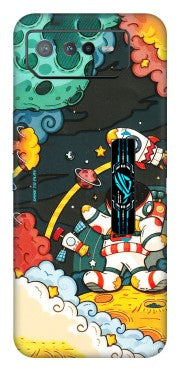 ASUS Phone Skins (All Models) - Astronauts & Spaceship - 3D Embossed Finish (L-145) Asus ROG Phone 6 PRO (5G)