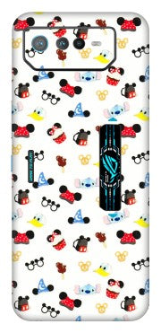 ASUS Phone Skins (All Models) - Minnie Mouse & Donald Doodles s - 3D Embossed Finish (L-194) Asus ROG Phone 6 PRO (5G)