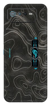 ASUS Phone Skins (All Models) - Abstract White Line Map - 3D Embossed Finish (L-269) Asus ROG Phone 6 PRO (5G)