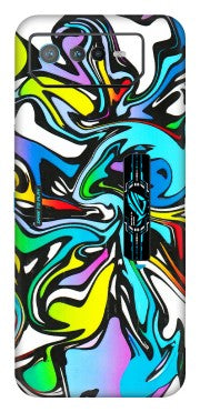 ASUS Phone Skins (All Models) - Abstract Colour Paints - 3D Embossed Finish (L-271) Asus ROG Phone 6 PRO (5G)