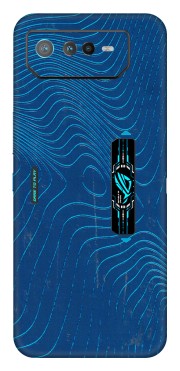 ASUS Phone Skins (All Models) - Abstract Blue Line Map - 3D Embossed Finish (L-272) Asus ROG Phone 6 PRO (5G)