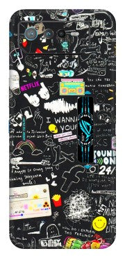 ASUS Phone Skins (All Models) - Black Creatives Doodles - 3D Embossed Finish (L-311) Asus ROG Phone 6 PRO (5G)